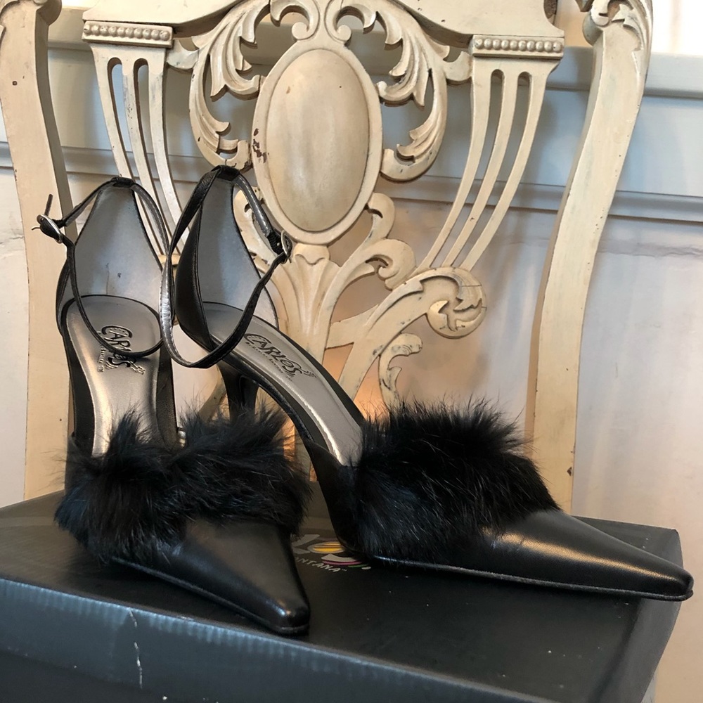 NWOT Rare Vintage Carlos Santana Black Heels Sz 9